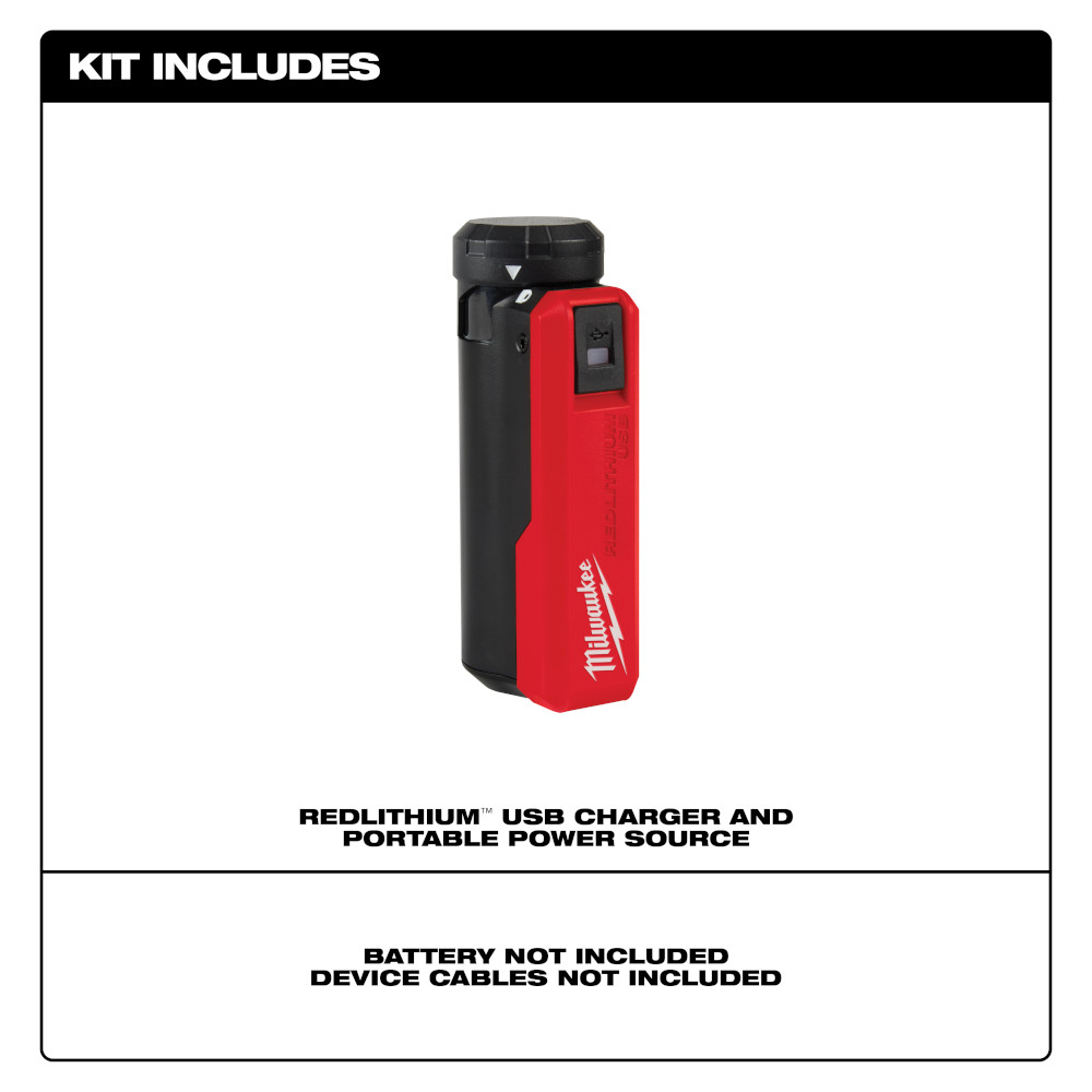 Milwaukee REDLITHIUM USB Charger & Portable Power Source from GME Supply